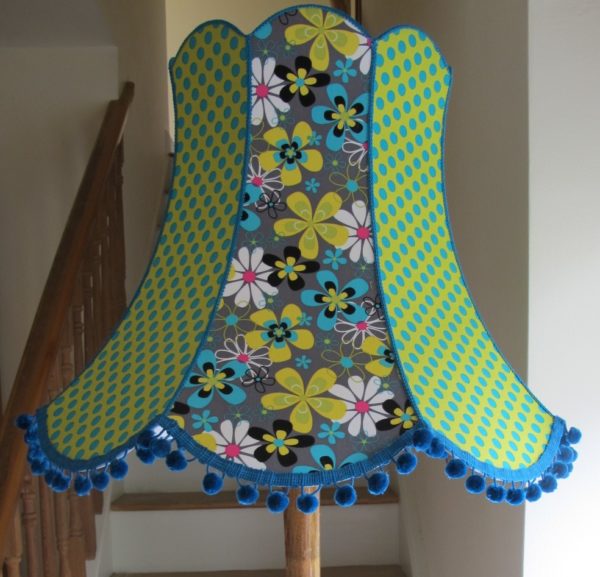 Flower polka dot lampshade